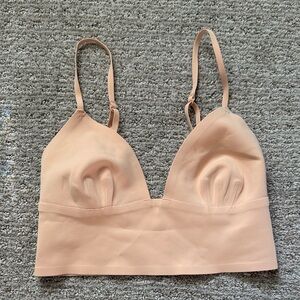 Free People Intimately Bra Sage Longline Bralette Belle of George Peach Size S.